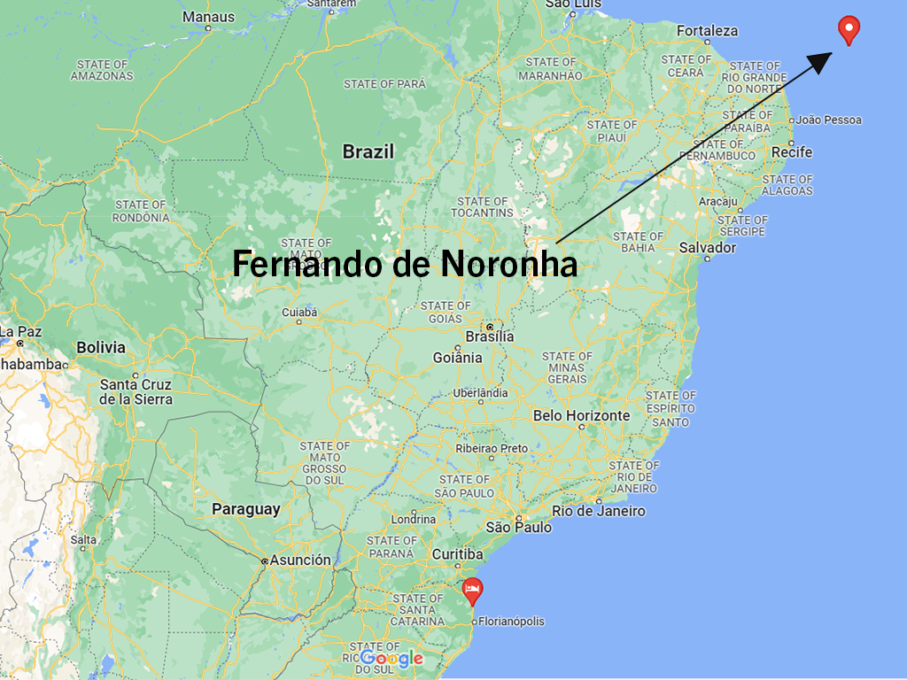 Ilha de Fernando de Noronha map