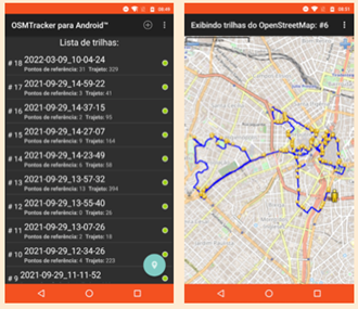 Interface of data collection devices source Ciclocidade
