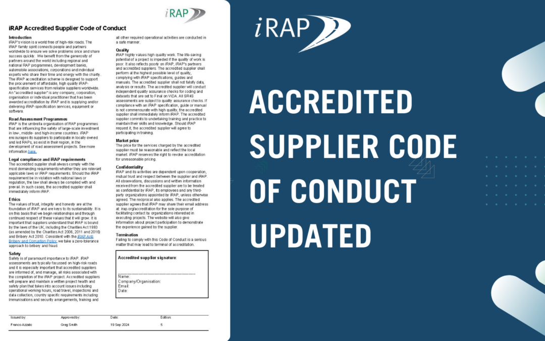 The Accredited Supplier Code of Conduct has been updated